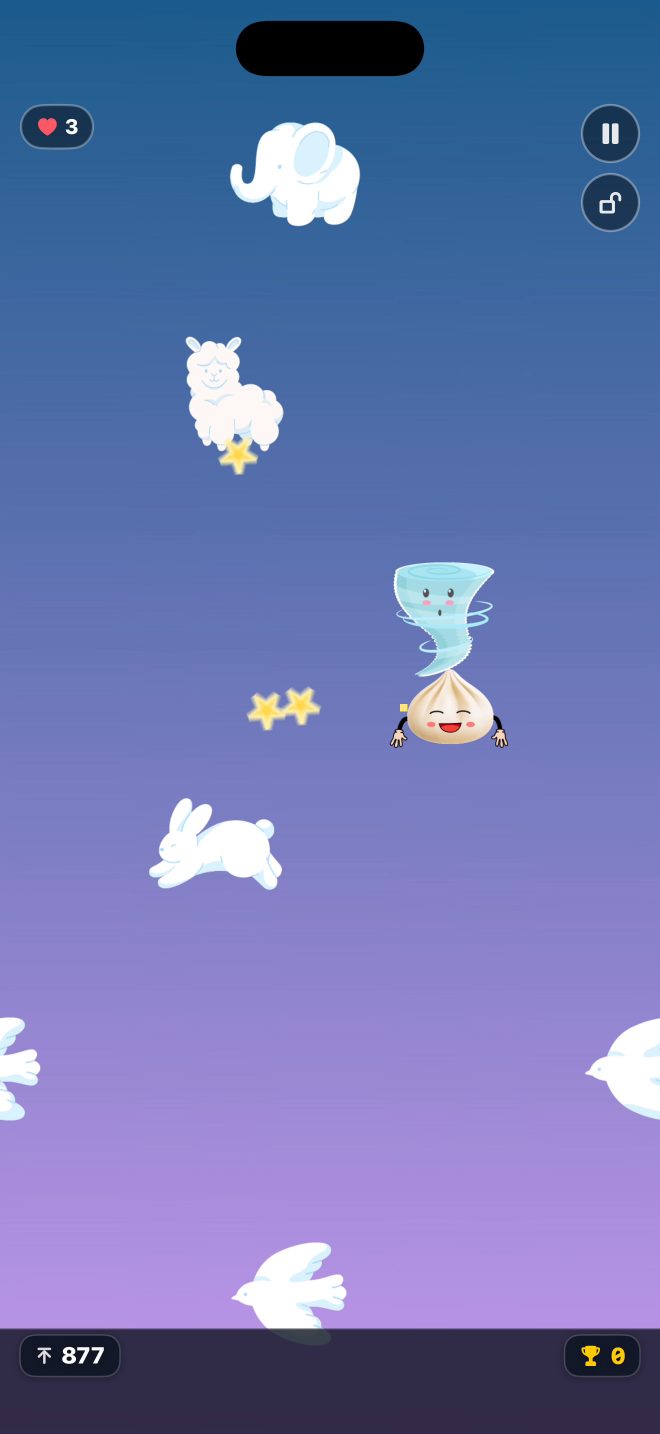 LiRoHop Cloud Hop level gameplay